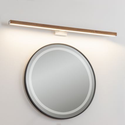 Brilagi - LED Rasvjeta za ogledalo u kupaonici WOODY MIRROR LED/15W/230V 90 cm IP44 hrast trešnja/bijela