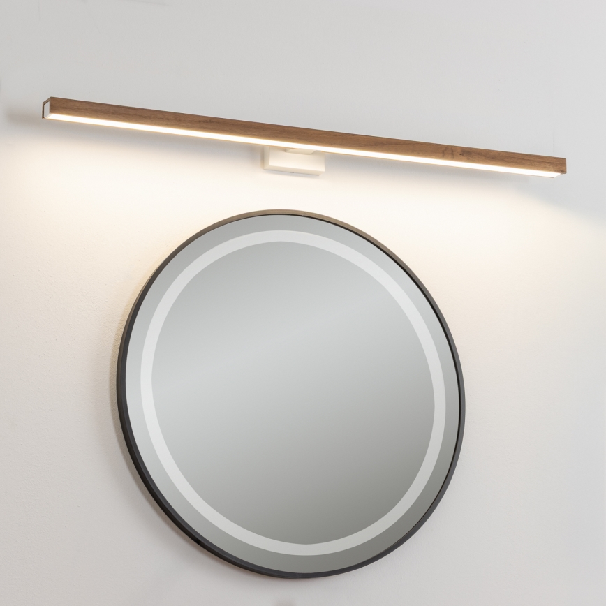 Brilagi - LED Rasvjeta za ogledalo u kupaonici WOODY MIRROR LED/15W/230V 90 cm IP44 hrast trešnja/bijela
