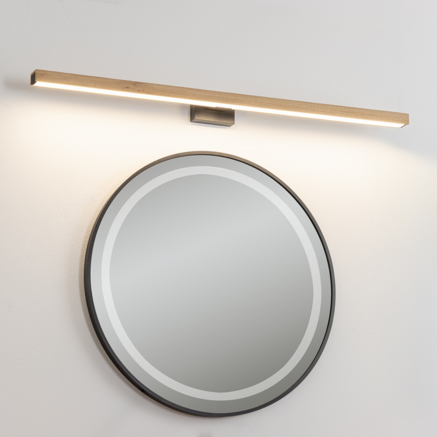 Brilagi - LED Rasvjeta za ogledalo u kupaonici WOODY MIRROR LED/15W/230V 90 cm IP44 hrast/crna