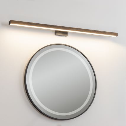 Brilagi - LED Rasvjeta za ogledalo u kupaonici WOODY MIRROR LED/15W/230V 90 cm IP44 hrast orah/crna