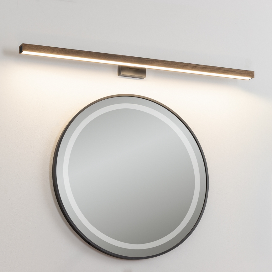 Brilagi - LED Rasvjeta za ogledalo u kupaonici WOODY MIRROR LED/15W/230V 90 cm IP44 hrast orah/crna