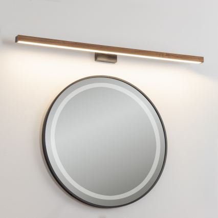 Brilagi - LED Rasvjeta za ogledalo u kupaonici WOODY MIRROR LED/15W/230V 90 cm IP44 hrast trešnja/crna