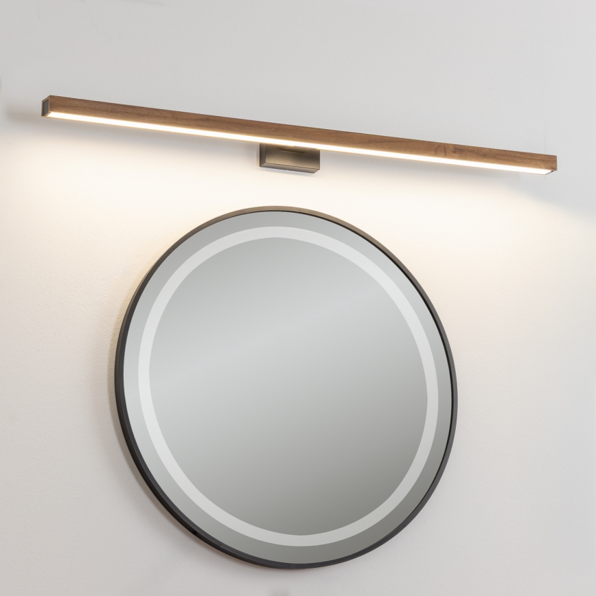 Brilagi - LED Rasvjeta za ogledalo u kupaonici WOODY MIRROR LED/15W/230V 90 cm IP44 hrast trešnja/crna