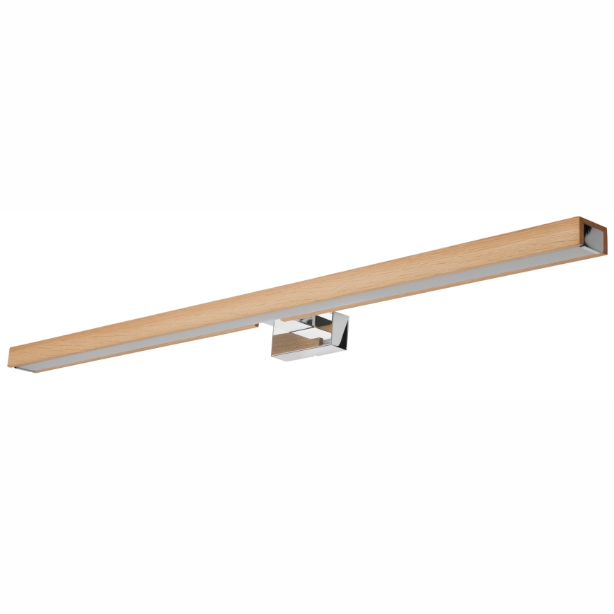 Brilagi - LED Rasvjeta za ogledalo u kupaonici WOODY MIRROR LED/15W/230V 90 cm IP44 hrast/sjajni krom