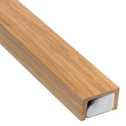 Brilagi - LED Rasvjeta za ogledalo u kupaonici WOODY MIRROR LED/15W/230V 90 cm IP44 hrast/sjajni krom