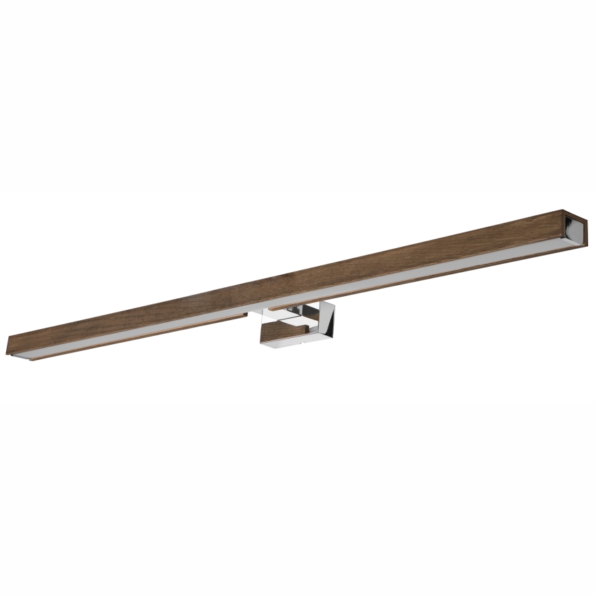 Brilagi - LED Rasvjeta za ogledalo u kupaonici WOODY MIRROR LED/15W/230V 90 cm IP44 hrast orah/sjajni krom