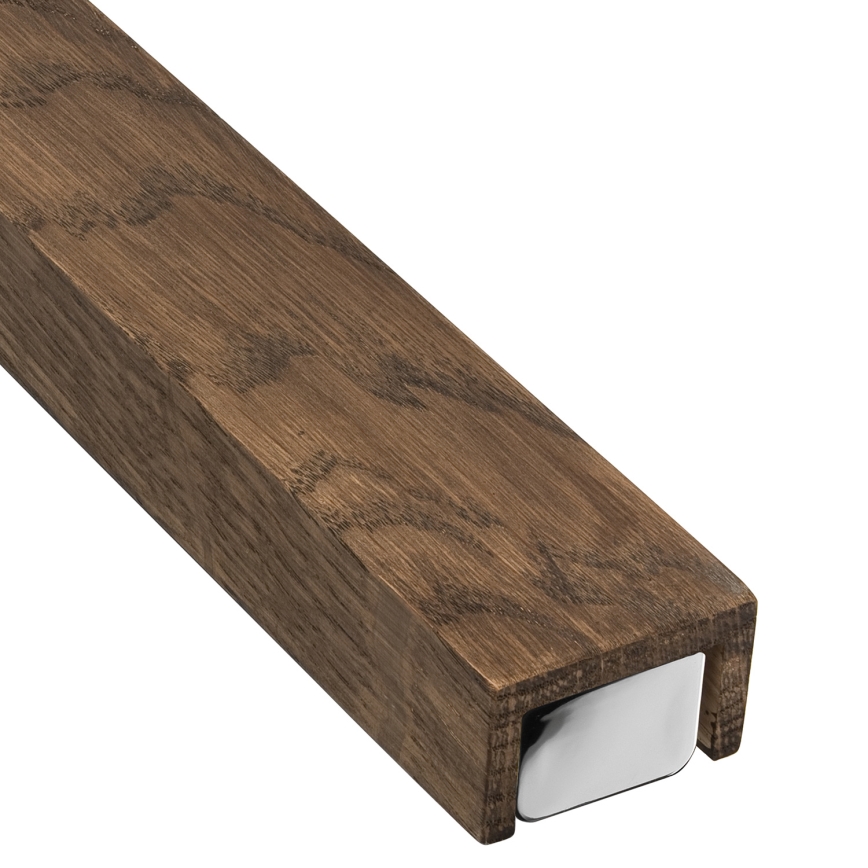 Brilagi - LED Rasvjeta za ogledalo u kupaonici WOODY MIRROR LED/15W/230V 90 cm IP44 hrast orah/sjajni krom