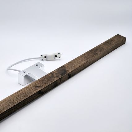 Brilagi - LED Rasvjeta za ogledalo u kupaonici WOODY MIRROR LED/15W/230V 90 cm IP44 hrast orah/sjajni krom