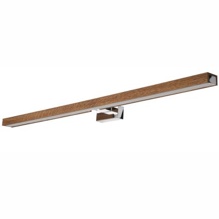 Brilagi - LED Rasvjeta za ogledalo u kupaonici WOODY MIRROR LED/15W/230V 90 cm IP44 hrast trešnja/sjajni krom