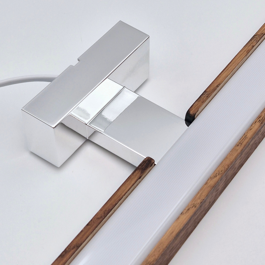 Brilagi - LED Rasvjeta za ogledalo u kupaonici WOODY MIRROR LED/15W/230V 90 cm IP44 hrast trešnja/sjajni krom
