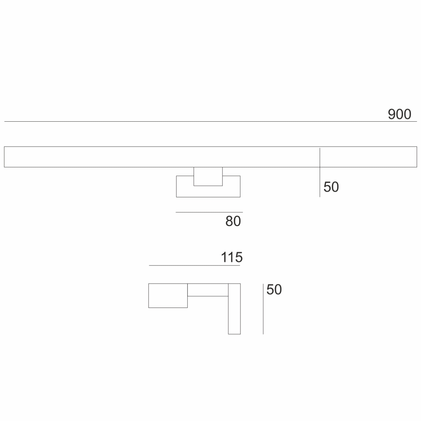 Brilagi - LED Rasvjeta za ogledalo u kupaonici WOODY MIRROR LED/15W/230V 90 cm IP44 hrast trešnja/sjajni krom