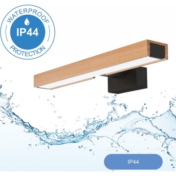 Brilagi - LED Rasvjeta za ogledalo u kupaonici WOODY MIRROR LED/8W/230V 40 cm IP44 hrast/crna