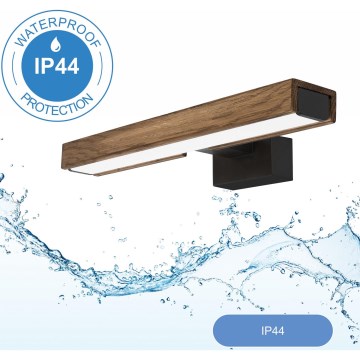 Brilagi - LED Rasvjeta za ogledalo u kupaonici WOODY MIRROR LED/8W/230V 40 cm IP44 hrast orah/crna
