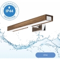 Brilagi - LED Rasvjeta za ogledalo u kupaonici WOODY MIRROR LED/8W/230V 40 cm IP44 hrast orah/sjajni krom