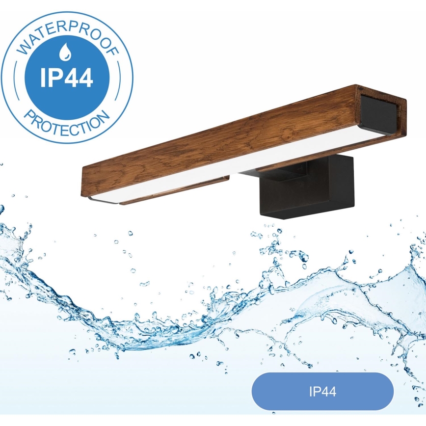 Brilagi - LED Rasvjeta za ogledalo u kupaonici WOODY MIRROR LED/8W/230V 40 cm IP44 hrast trešnja/crna