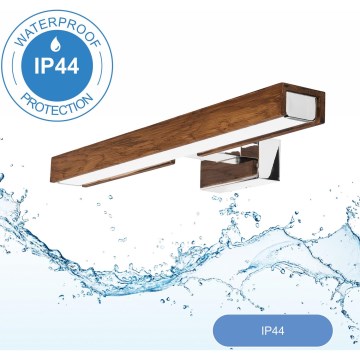 Brilagi - LED Rasvjeta za ogledalo u kupaonici WOODY MIRROR LED/8W/230V 40 cm IP44 hrast trešnja/sjajni krom