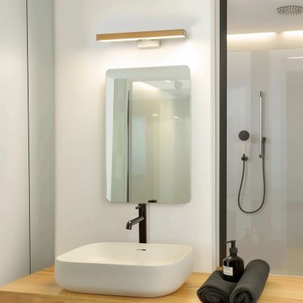 Brilagi - LED Rasvjeta za ogledalo u kupaonici WOODY MIRROR LED/8W/230V 40 cm IP44 hrast/bijela