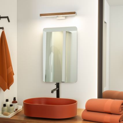 Brilagi - LED Rasvjeta za ogledalo u kupaonici WOODY MIRROR LED/8W/230V 40 cm IP44 hrast trešnja/bijela