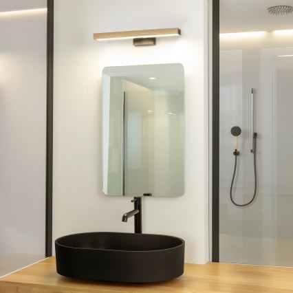 Brilagi - LED Rasvjeta za ogledalo u kupaonici WOODY MIRROR LED/8W/230V 40 cm IP44 hrast/crna
