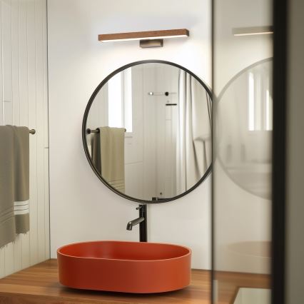 Brilagi - LED Rasvjeta za ogledalo u kupaonici WOODY MIRROR LED/8W/230V 40 cm IP44 hrast trešnja/crna