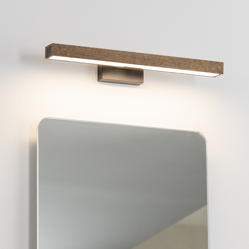 Brilagi - LED Rasvjeta za ogledalo u kupaonici WOODY MIRROR LED/8W/230V 40 cm IP44 hrast orah/crna