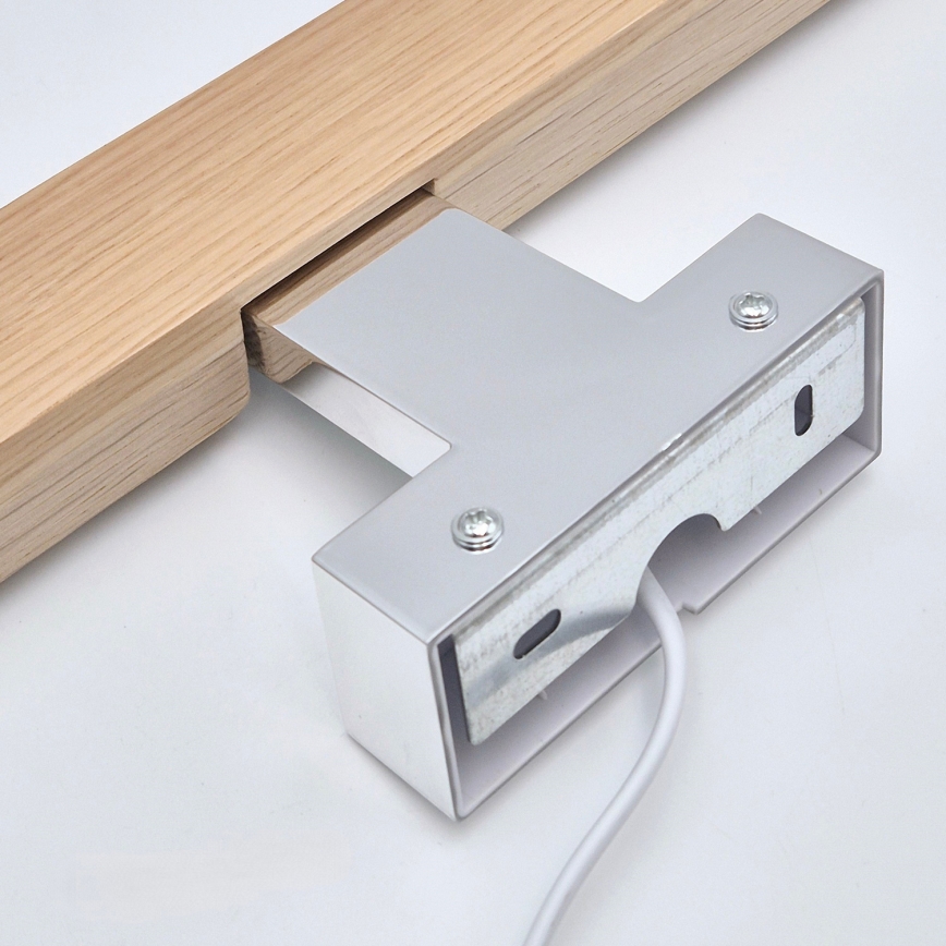 Brilagi - LED Rasvjeta za ogledalo u kupaonici WOODY MIRROR LED/8W/230V 40 cm IP44 hrast/sjajni krom