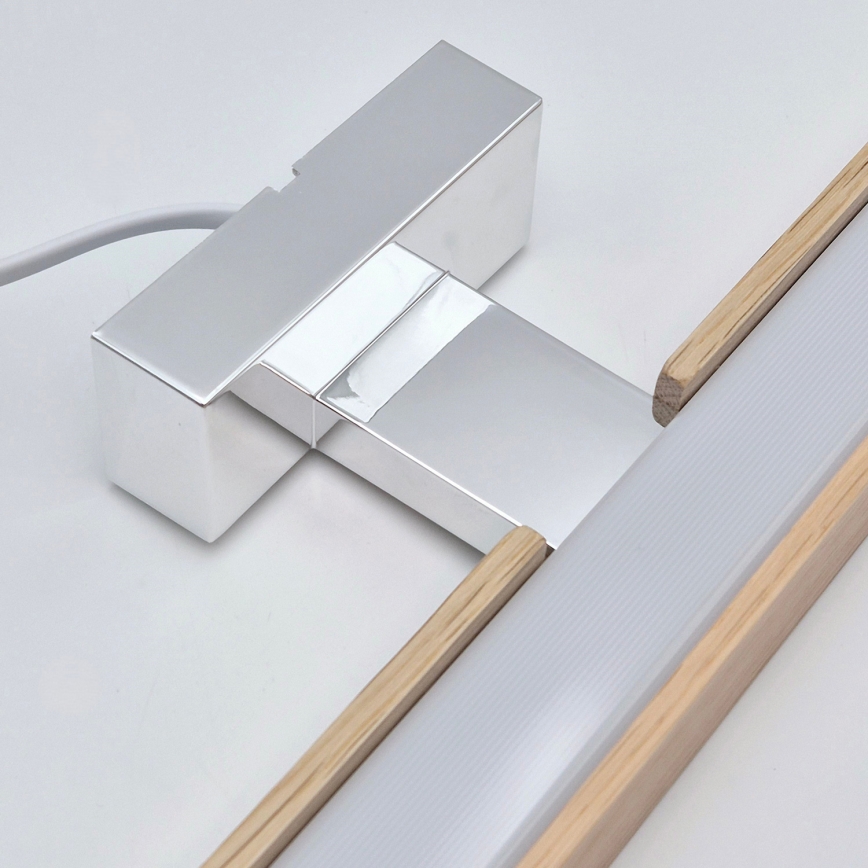 Brilagi - LED Rasvjeta za ogledalo u kupaonici WOODY MIRROR LED/8W/230V 40 cm IP44 hrast/sjajni krom