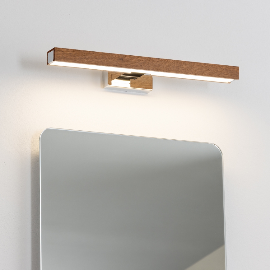 Brilagi - LED Rasvjeta za ogledalo u kupaonici WOODY MIRROR LED/8W/230V 40 cm IP44 hrast trešnja/sjajni krom