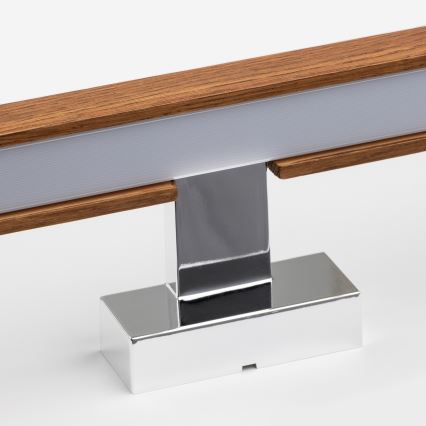 Brilagi - LED Rasvjeta za ogledalo u kupaonici WOODY MIRROR LED/8W/230V 40 cm IP44 hrast trešnja/sjajni krom