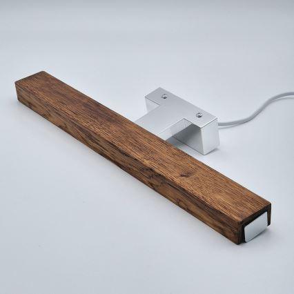 Brilagi - LED Rasvjeta za ogledalo u kupaonici WOODY MIRROR LED/8W/230V 40 cm IP44 hrast trešnja/sjajni krom