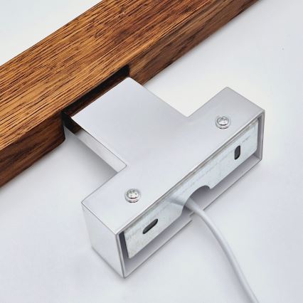 Brilagi - LED Rasvjeta za ogledalo u kupaonici WOODY MIRROR LED/8W/230V 40 cm IP44 hrast trešnja/sjajni krom