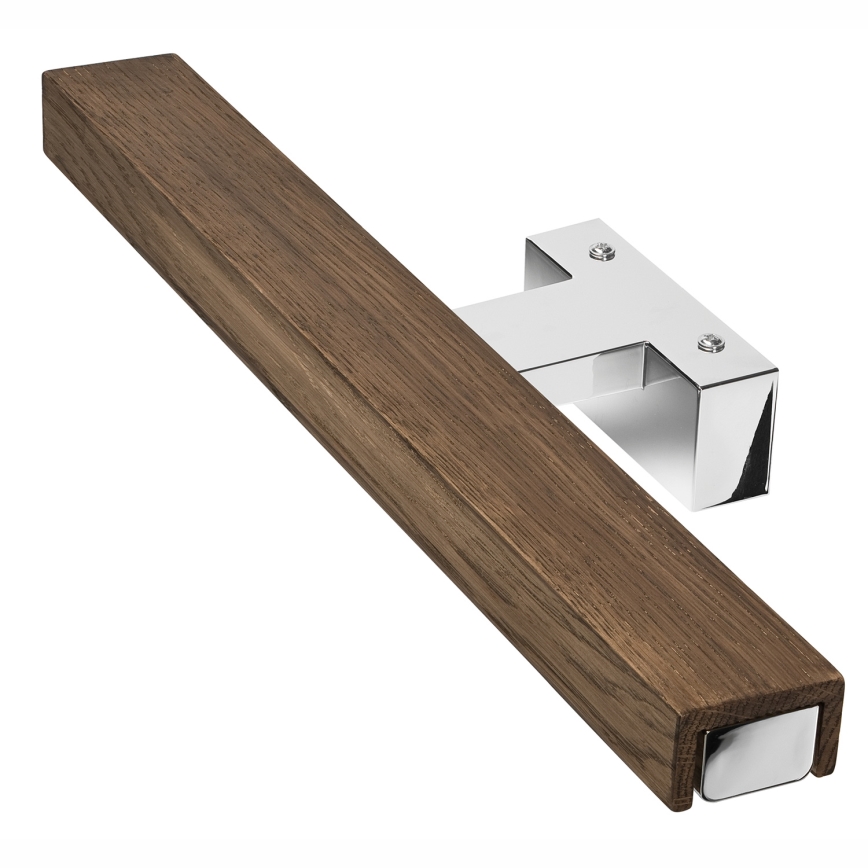 Brilagi - LED Rasvjeta za ogledalo u kupaonici WOODY MIRROR LED/8W/230V 40 cm IP44 hrast orah/sjajni krom