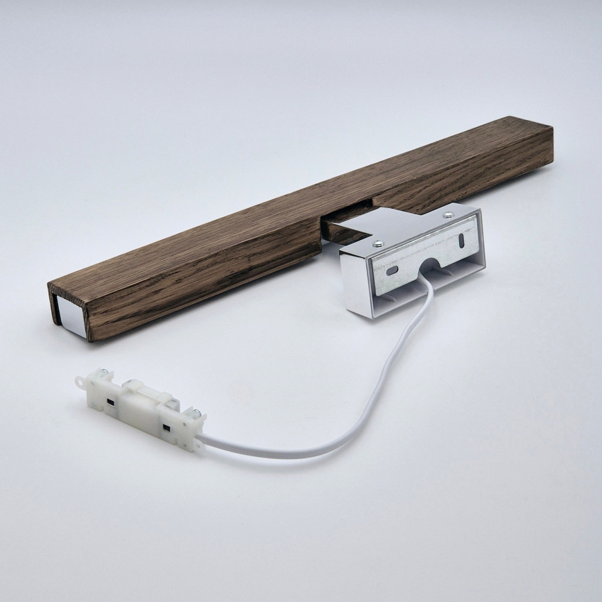 Brilagi - LED Rasvjeta za ogledalo u kupaonici WOODY MIRROR LED/8W/230V 40 cm IP44 hrast orah/sjajni krom