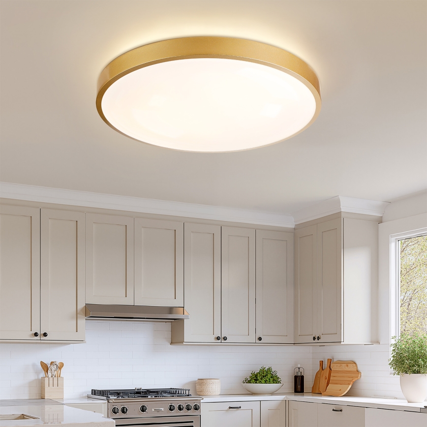 Brilagi - Stropna LED svjetiljka s mogućnošću prigušivanja GLASS POOL DOUBLE LED/80W/230V 3000-6000K 60 cm zlatna + daljinski upravljač