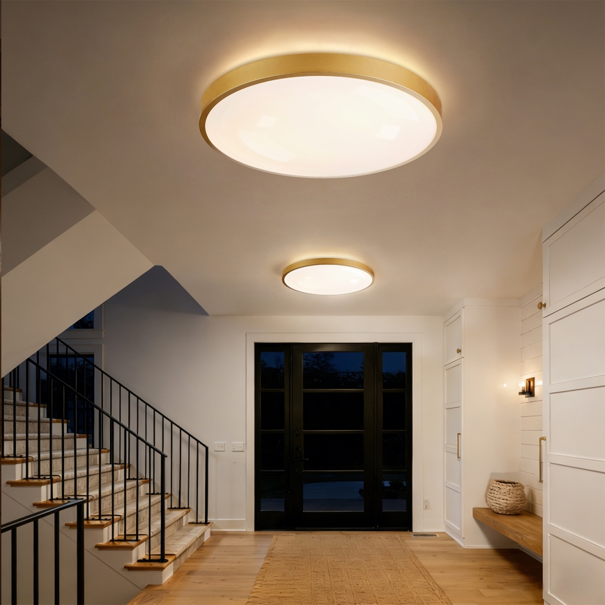 Brilagi - Stropna LED svjetiljka s mogućnošću prigušivanja GLASS POOL DOUBLE LED/80W/230V 3000-6000K 60 cm zlatna + daljinski upravljač