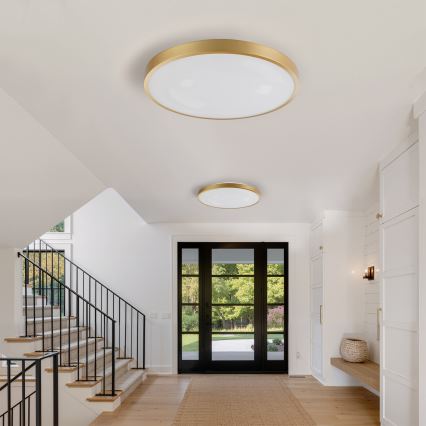 Brilagi - Stropna LED svjetiljka s mogućnošću prigušivanja GLASS POOL DOUBLE LED/80W/230V 3000-6000K 60 cm zlatna + daljinski upravljač