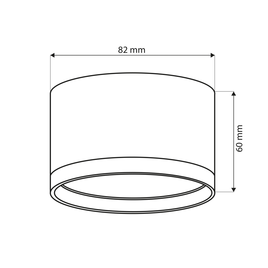 BRILAGI - LED Reflektor SMOOTH 1xGX53/15W/230V 60x82 mm crni