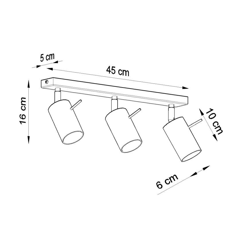 Brilagi -  LED Reflektorska svjetiljka ASMUS 3xGU10/7W/230V crna
