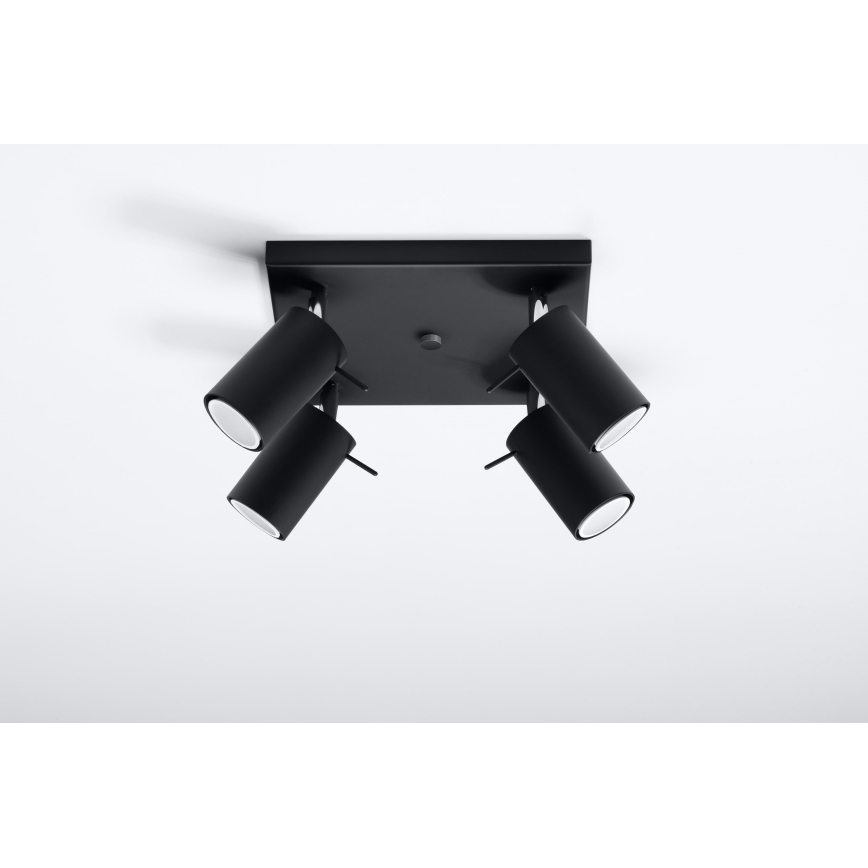Brilagi -  LED Reflektorska svjetiljka ASMUS 4xGU10/7W/230V crna