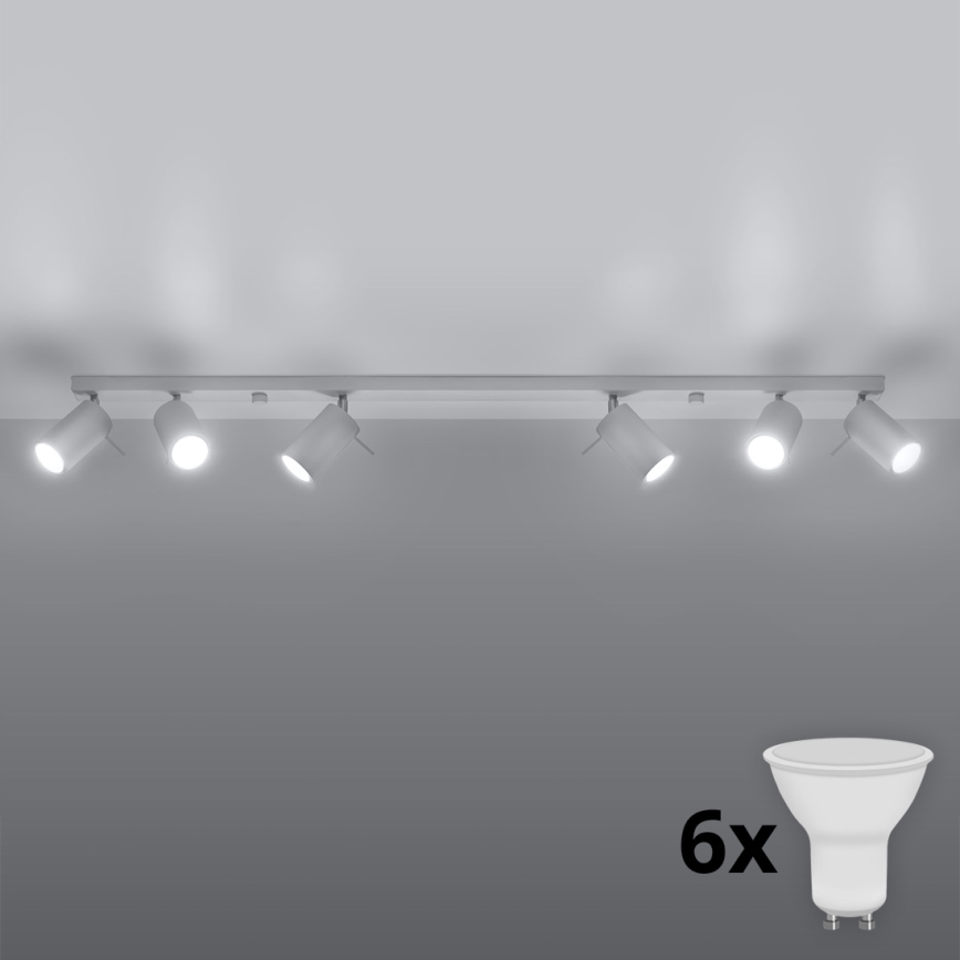 Brilagi -  LED Reflektorska svjetiljka ASMUS 6xGU10/7W/230V bijela