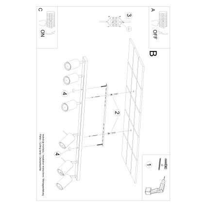 Brilagi -  LED Reflektorska svjetiljka ASMUS 6xGU10/7W/230V crna