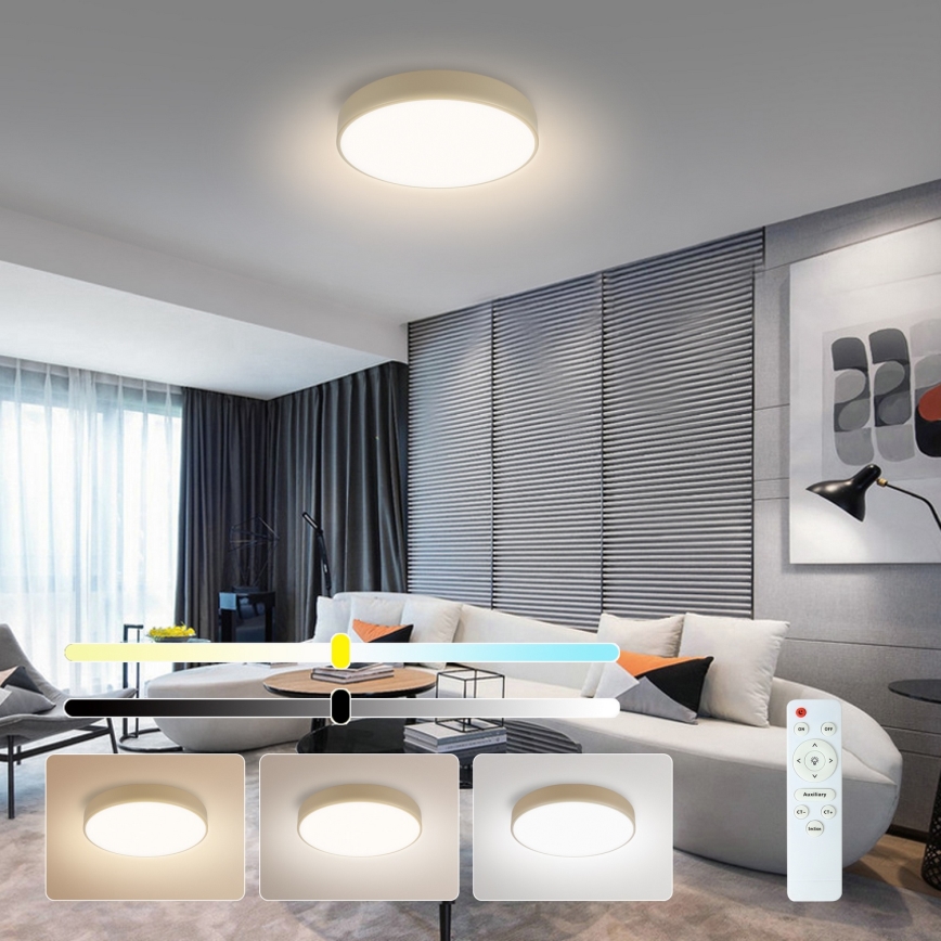 Brilagi - LED Stmívatelné stropní svítidlo POOL LED/36W/230V 3000-6000K preč. 30 cm bežna + daljinsko upravljanje
