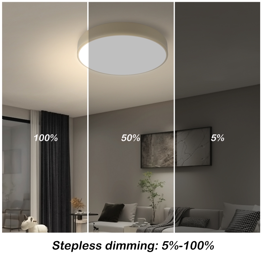 Brilagi - LED Stmívatelné stropní svítidlo POOL LED/36W/230V 3000-6000K preč. 30 cm bežna + daljinsko upravljanje