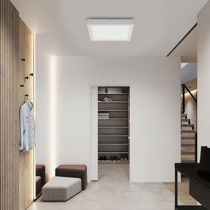 Brilagi - Regulirajuća stropna lampu za kupaonicu FRAME SMART LED/24W/230V 30x30 cm 3000-6000K IP44 bijela + daljinski upravljač