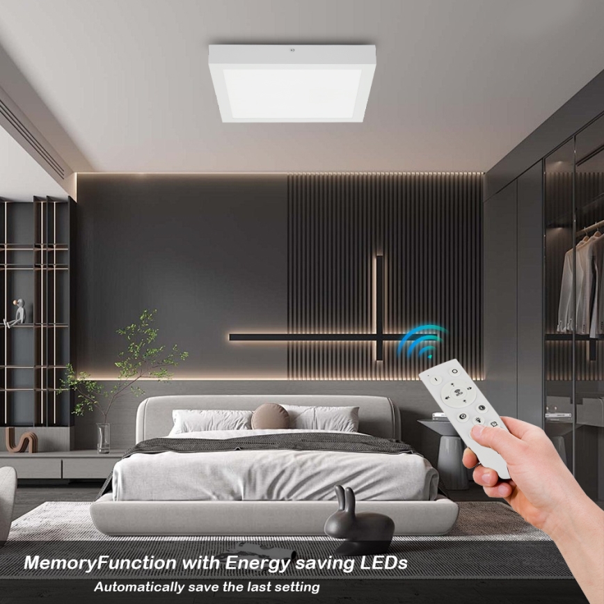Brilagi - Regulirajuća stropna lampu za kupaonicu FRAME SMART LED/24W/230V 30x30 cm 3000-6000K IP44 bijela + daljinski upravljač
