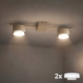 Brilagi - LED RGB+CCT prigušiva spot svjetiljka MONO 2xGX53/14W/230V 2700-6500K Wi-Fi Tuya bež