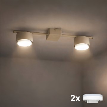 Brilagi - LED RGB+CCT prigušiva spot svjetiljka MONO 2xGX53/14W/230V 2700-6500K Wi-Fi Tuya bež