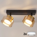 Brilagi - LED RGB+CCT prigušiva ugradna spot svjetiljka AURA LUX 2xGX53/14W/230V 2700-6500K Wi-Fi Tuya crna/zlatna