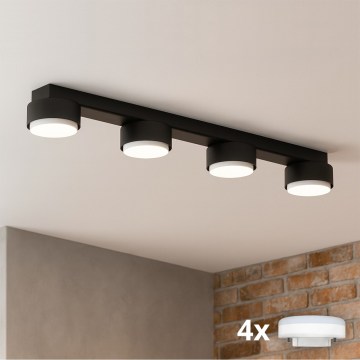 Brilagi - LED RGB+CCT prigušiva ugradna točkasta svjetiljka MONO 4xGX53/14W/230V 2700-6500K Wi-Fi Tuya crna