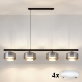 Brilagi - LED RGB+CCT prigušivi luster na sajli AURA LUX 4xGX53/14W/230V 2700-6500K Wi-Fi Tuya crna/zadimljena
